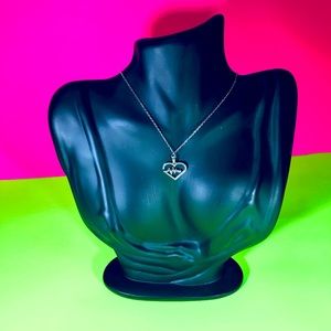 HeartBeat Pulse Heart Stainless Steel Custom Necklace Lovers Couple Dating Love